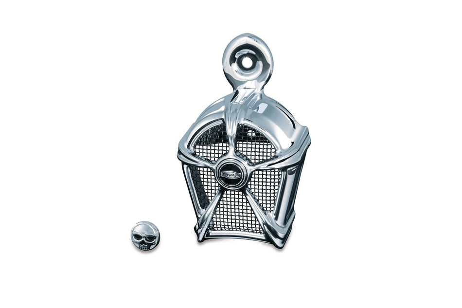 Kuryakyn 7296 Mach 2 Horn Cover Chrome w/ Black Mesh Harley 95-23