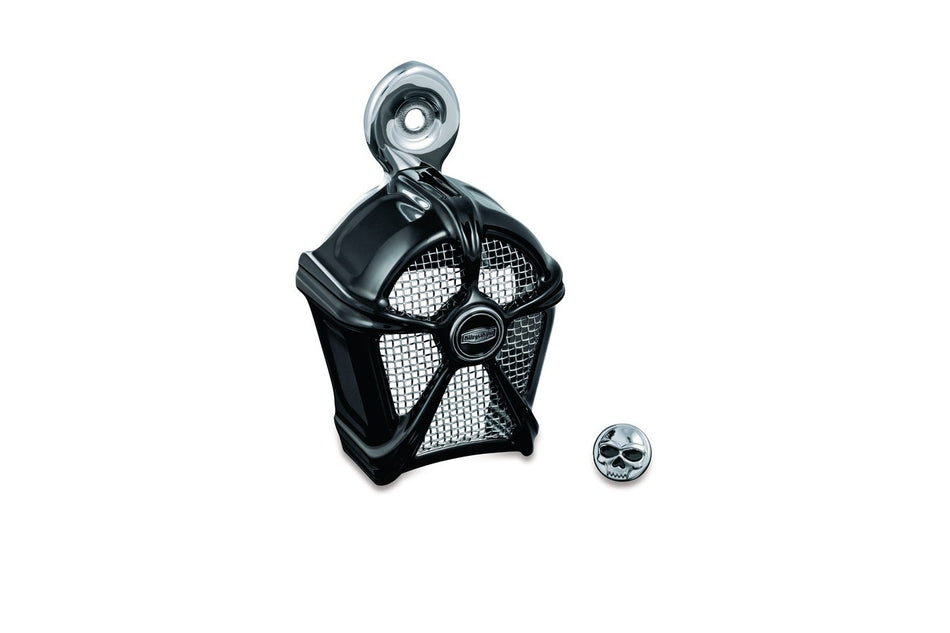 Kuryakyn 7297 Mach 2 Horn Cover Black with Chrome Mesh Harley Center Horn