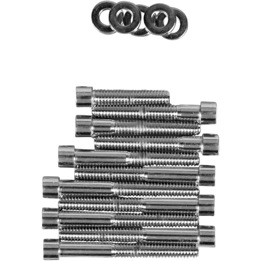 Drag Specialties Chrome Smooth Cam Cover Bolt Kit 4 Harley  91-03 XL Models