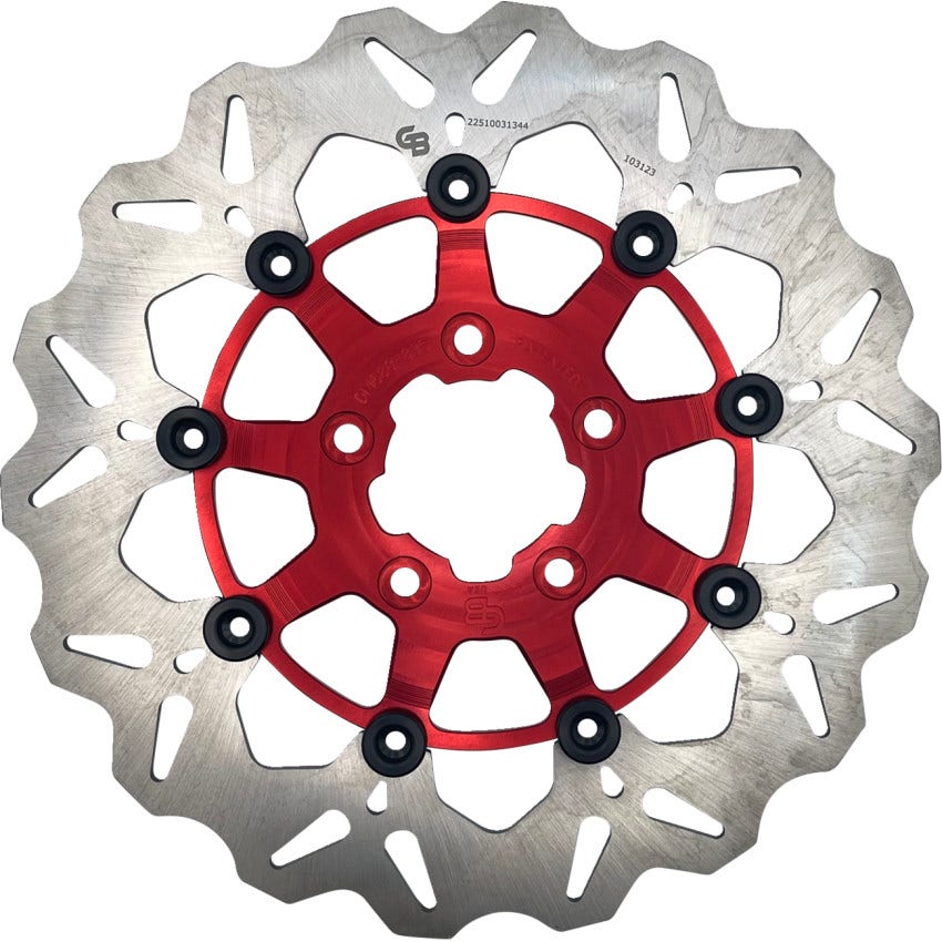Galfer Wave 11.5" Full Floating Front Brake Rotor W/Red Carrier 4 Harley 00-17