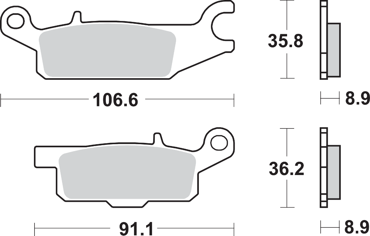 SBS SI Off-Road Sintered Brake Pads for Select 1983-2026 Models