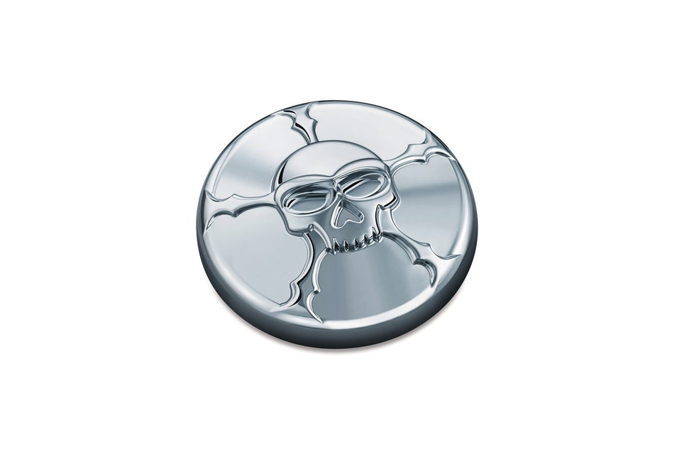 Kuryakyn Chrome Zombie Vented Screw In Gas Fuel Cap for Harley 96-17 FL FX XL