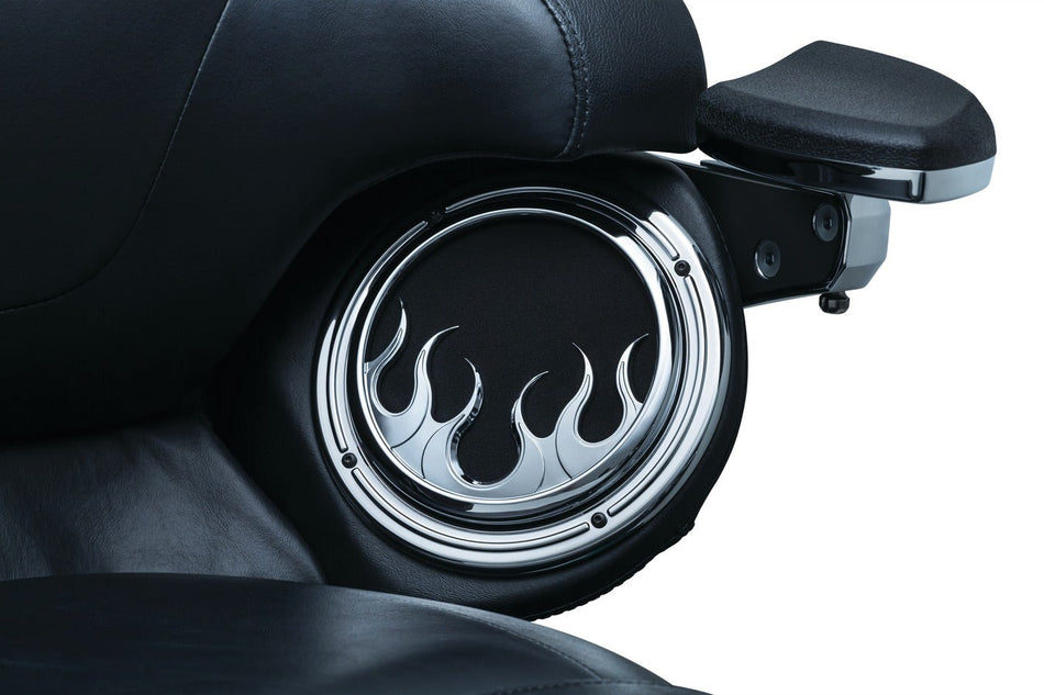 Kuryakyn Chrome Rear Speaker Accents for Harley Touring Models 14-16