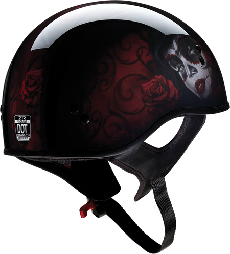 Z1R Vagrant Red Catrina Helmet - Black/Red