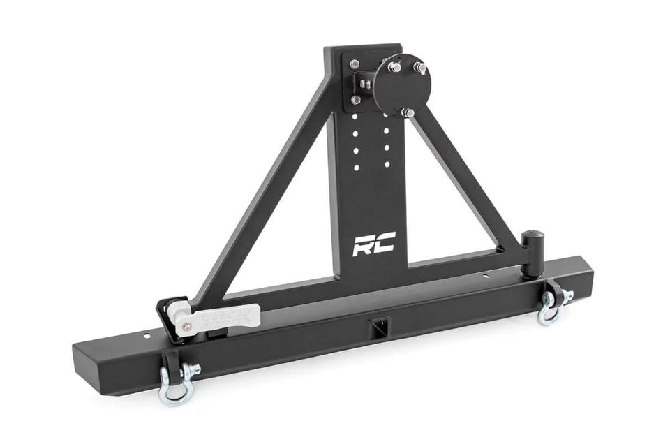 Rough Country 10592A Full Width Rear Bumper Tire Carrier for 87-06 Jeep Wrangler