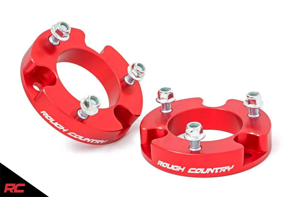 Rough Country 744RED 2" Leveling Kit 2005-2019 Toyota Tacoma Suspension Kit Red