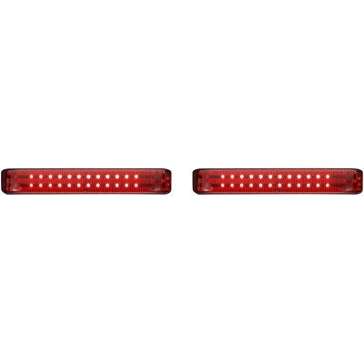 Custom Dynamics ProBeam Chrome Red LED Sequential Low-Profile BAGZ Lights Harley CVO 10-13