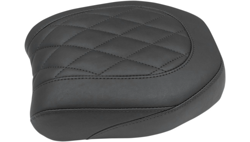 Mustang Wide Tripper Rear Black Diamond Stitch Seat 4 Harley 14-17 FXDF