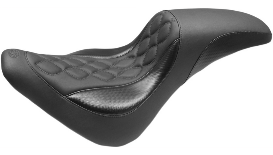 Mustang Tripper Fastback Harley Cut Low Seat Double Helix Stitch for 18-23 FLSL