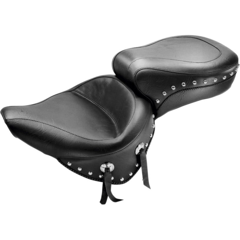 Mustang 75072 Studded Wide Style 2-up Seat Harley Softail 00-05 FXST 00-07 FLST