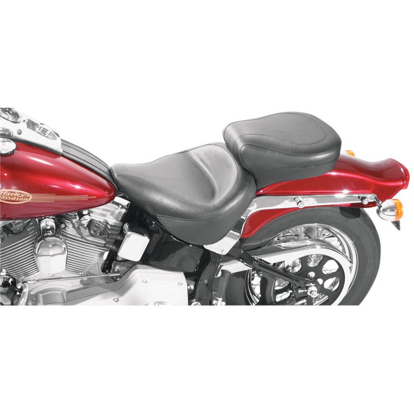 Mustang 75073 Vintage Wide Style 2-up Seat Harley Softail 00-05 FXST 00-07 FLST