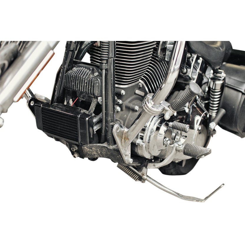 Jagg Black Horizonal Low Mount 10 Row Fan Assisted Oil Cooler Kit Harley 91-16