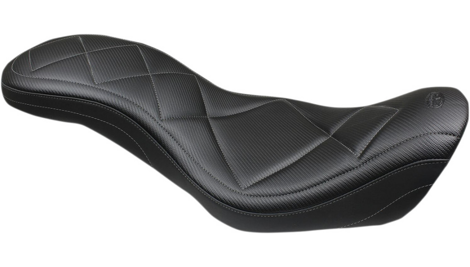 Mustang Super Tripper Carbon Style Seat 4 Harley 06-17 Dyna (Except 14-17 FXDF)