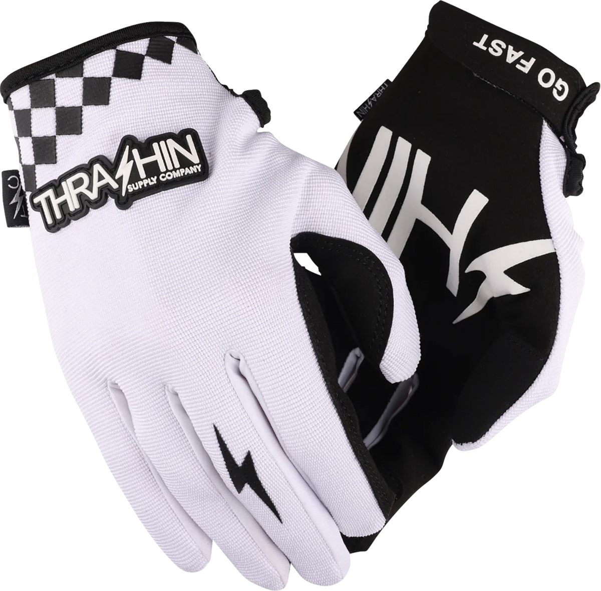 Thrashin Supply Co Go Fast Stealth Red Motorcycle Gloves