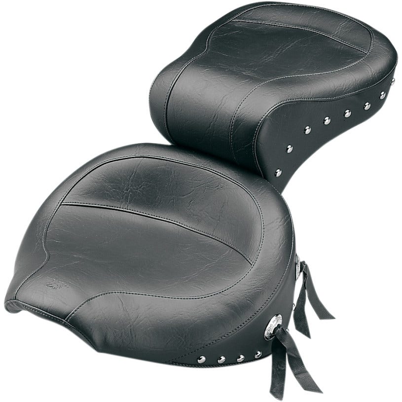 Mustang 75503 Studded Wide Style 2-up Seat for Harley Softail FLST FXST 89-99
