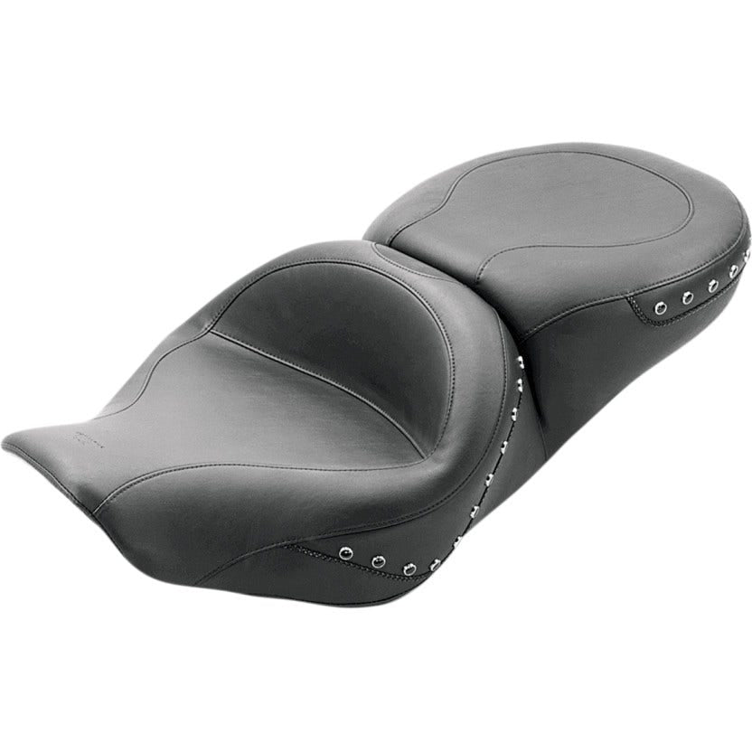 Mustang 75577 Wide Touring Black Studded Seat for Harley Street Glide FLHR 97-07