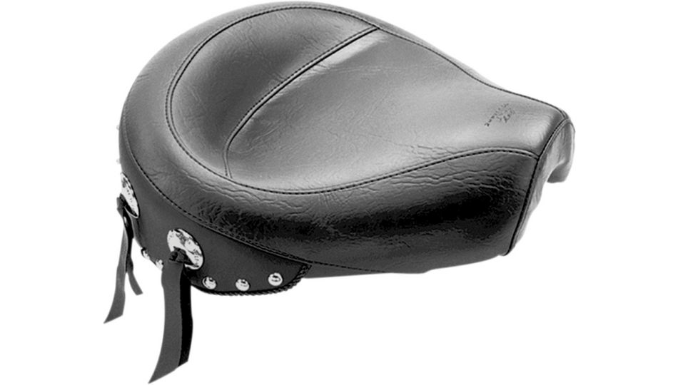 Mustang 75702 Wide Studded Solo Seat 15"W 4 Harley 96-03 Sportster XL