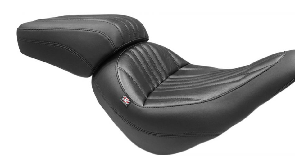 Mustang Solo Rear Narrow Black Harley Seat Dagger Stitch 18-23 FLSB/FXLR/FXLRS