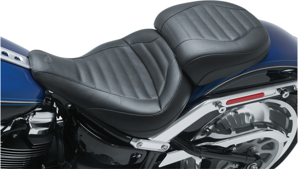 Mustang Solo Rear Narrow Cut Black Harley Seat Tuck-N-Roll 18-23 FLFB/S