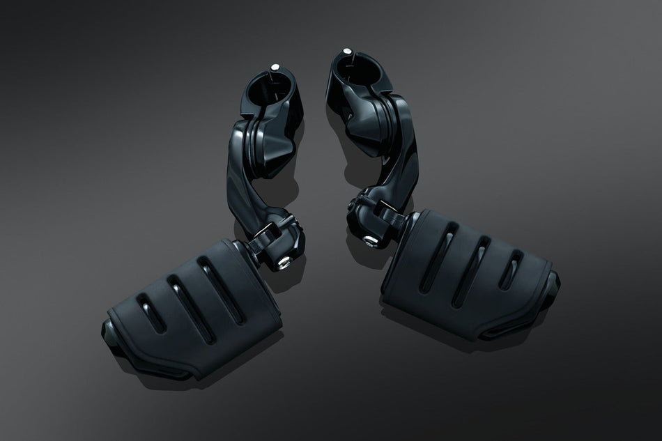 Kuryakyn Black Avg Rider Tour Tech Cruise 1/4" Mounts Long 6" Trident Pegs