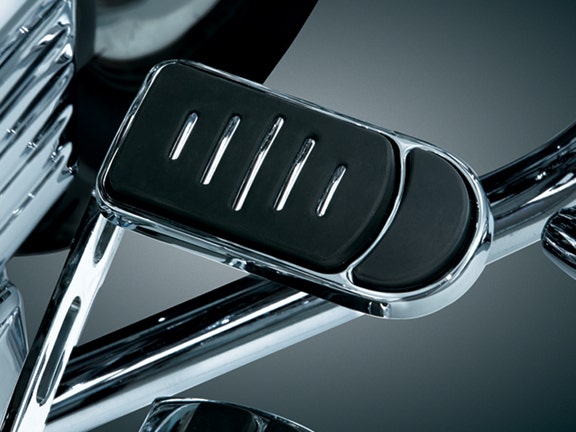 Kuryakyn Chrome Premium Extended Brake Pedal Pad for Harley Touring Softail Dyna