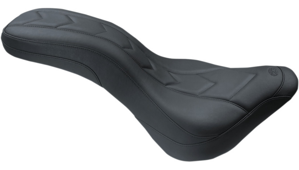 Mustang Daytripper Black Vinyl Apex Stitch Seat for 18-21 FLDE/FLHC/FLHCS