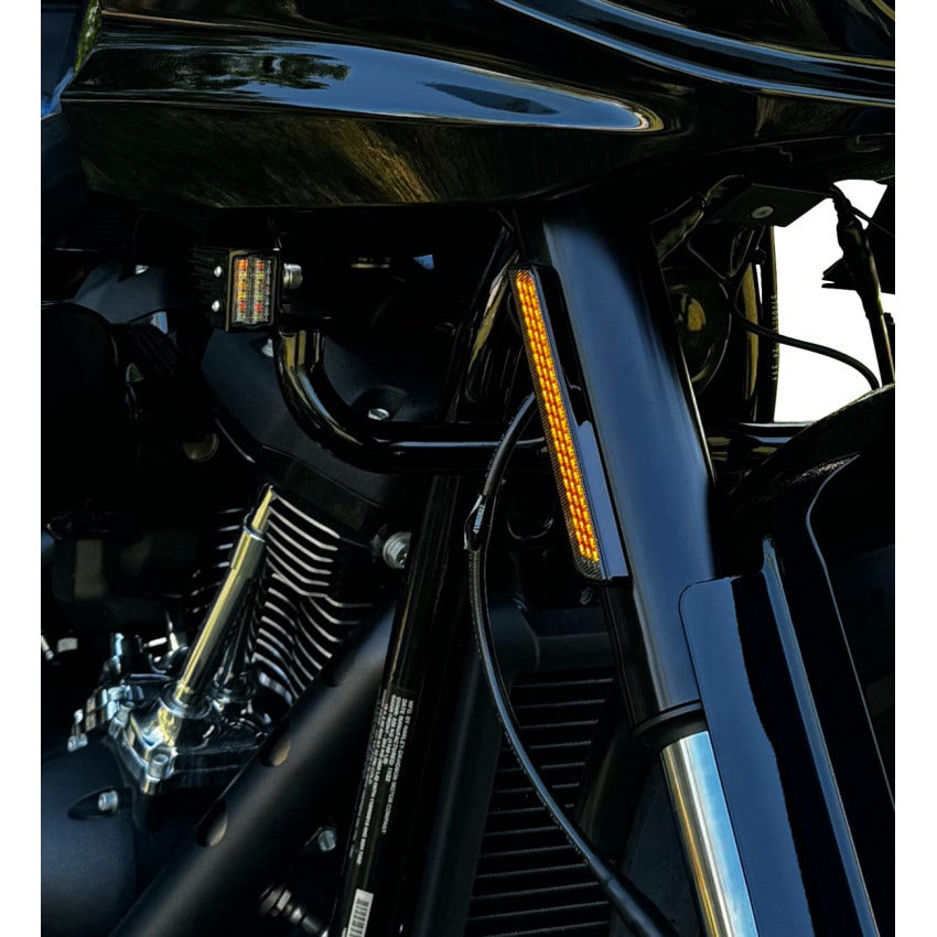 Custom Dynamics Fork Reflector Lights for Harley 22-24 FXLRST 22 FXRST