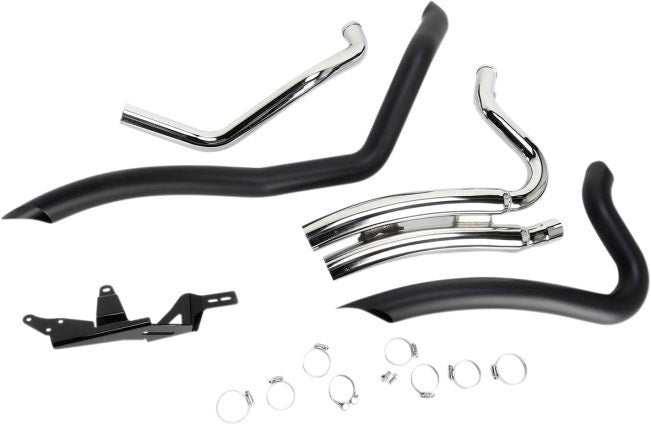 Cobra 6233B Speedster Short Swept Black PowerPort 2:2 Exhaust Harley Sportster 04-16