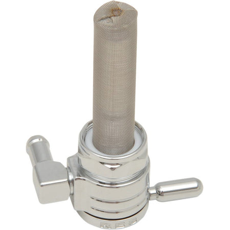 Golan Chrome 22mm Petcock  Backward Rear Outlet Ball Click N Slick for Harley 75-06 | 76-312B-CS