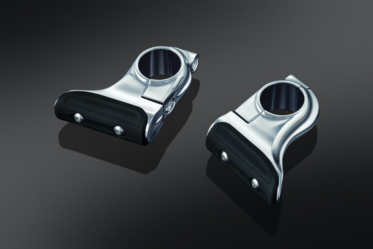 Kuryakyn Chrome Toe Rest Cruise Pegs for Victory Indian & Univ 1-1/4" Bars Pair | 7615