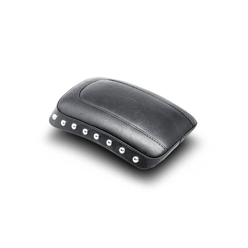 Mustang 76176 Chrome Studded Thin Rear Pillion Seat Harley 08-17 FLSTC/N 00-07 FLSTS