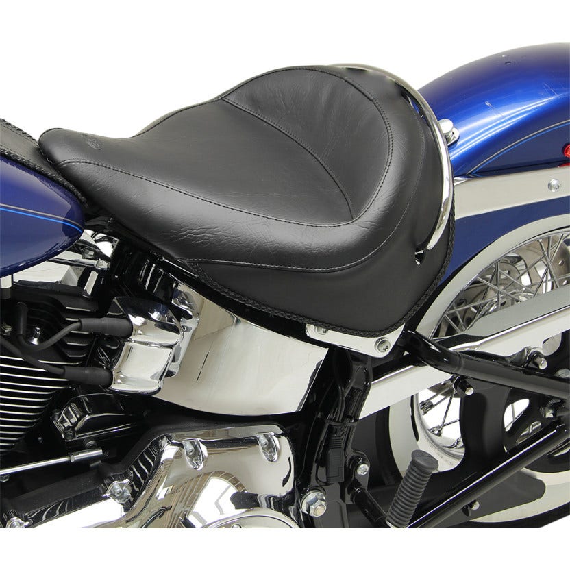 Mustang 76232 Vintage Wide Solo 16.5" Width Seat for Harley Softail 05-17 FLSTN