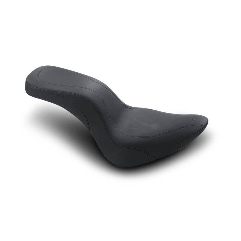 Mustang Daytripper Black Vinyl Vintage Seat for 06-10 FXST 07-17 FLSTF/B