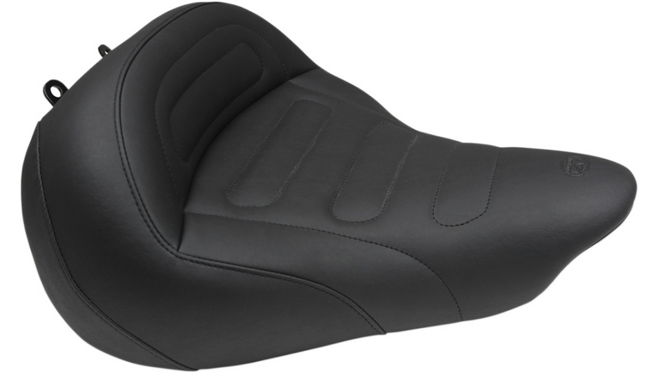 Mustang Solo Tour Breakout Black Trapezoid Stitch Harley Seat for 13-17 FXSB