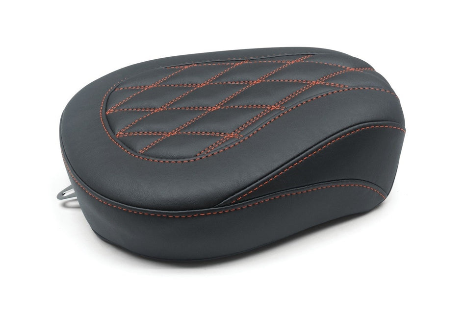 Mustang 76648AB Red Stitch Rear Wide Tripper Passenger Seat Harley FLH 08-21