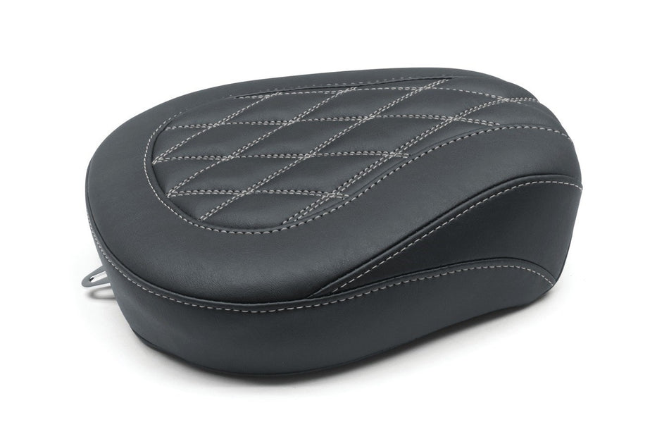 Mustang 76648GM Gun Metal Stitch Rear Wide Tripper Passenger Seat Harley FLH 08-21