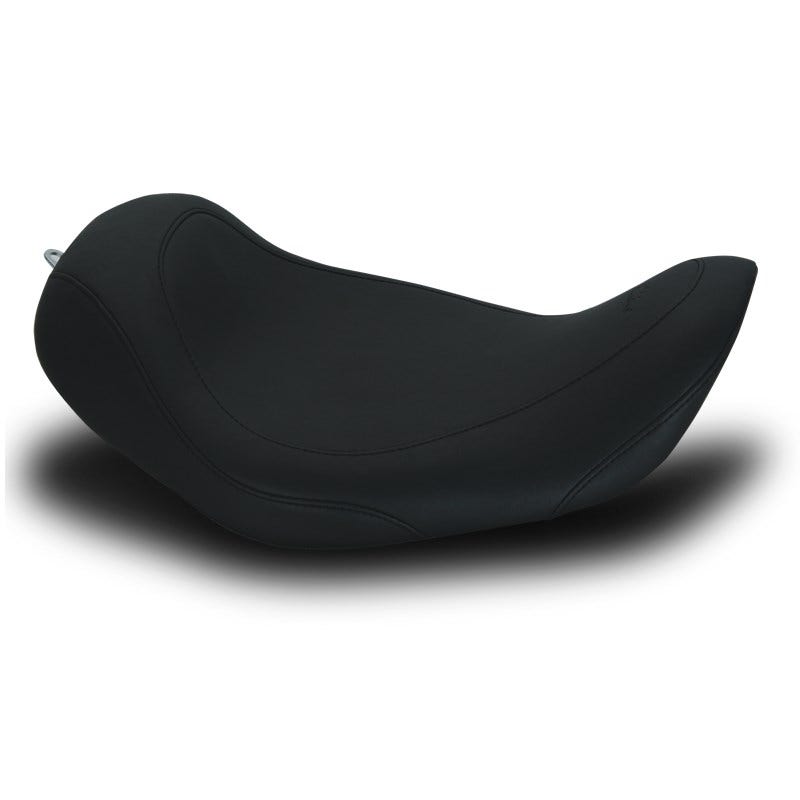 Mustang 76700 Black Smooth Wide Tripper Driver Solo Seat for Harley Dyna 06-17