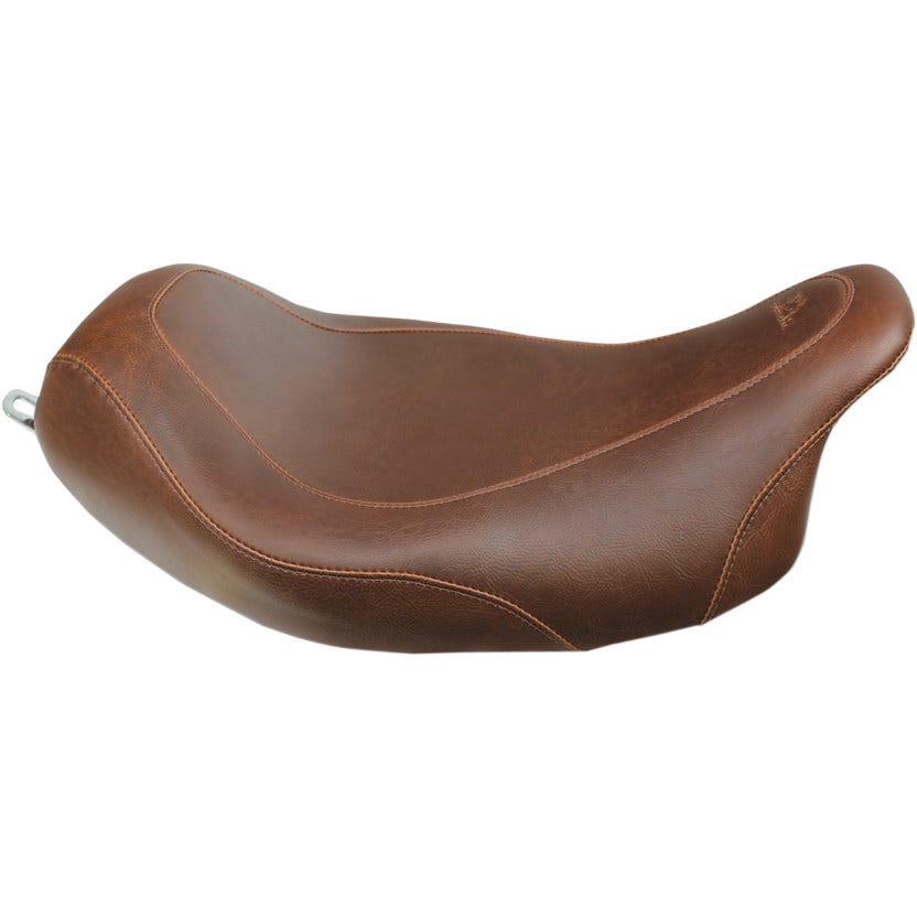 Mustang 76720 Smooth Brown Wide Low Tripper Solo Seat for Harley Touring 08-23