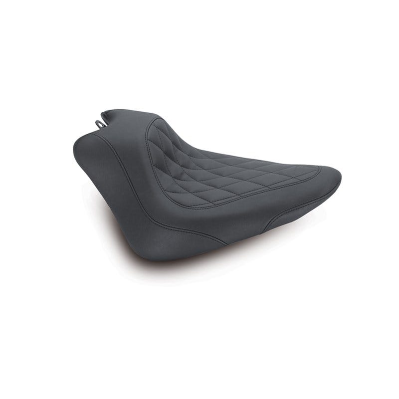 Mustang 76762 Black Diamond Wide Tripper Solo Front Seat HD 11-13 FXS 12-17 FLS