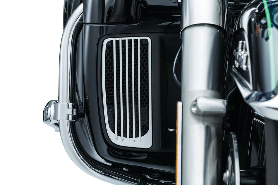 Kuryakyn Chrome Radiator Grills & Screens for Harley Twin Cooled Models 14-17