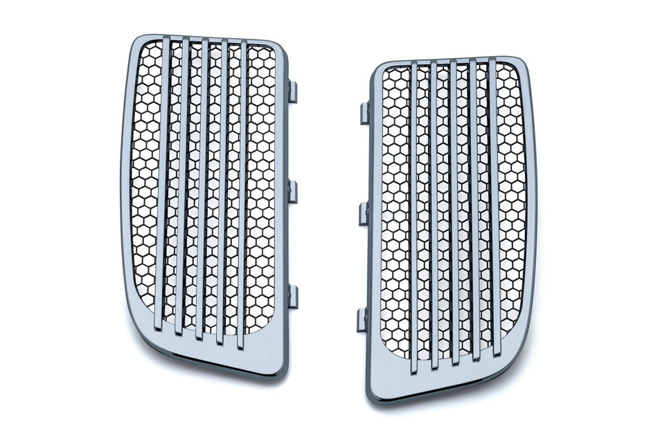 Kuryakyn Chrome Radiator Grills & Screens for Harley Twin Cooled Models 14-17