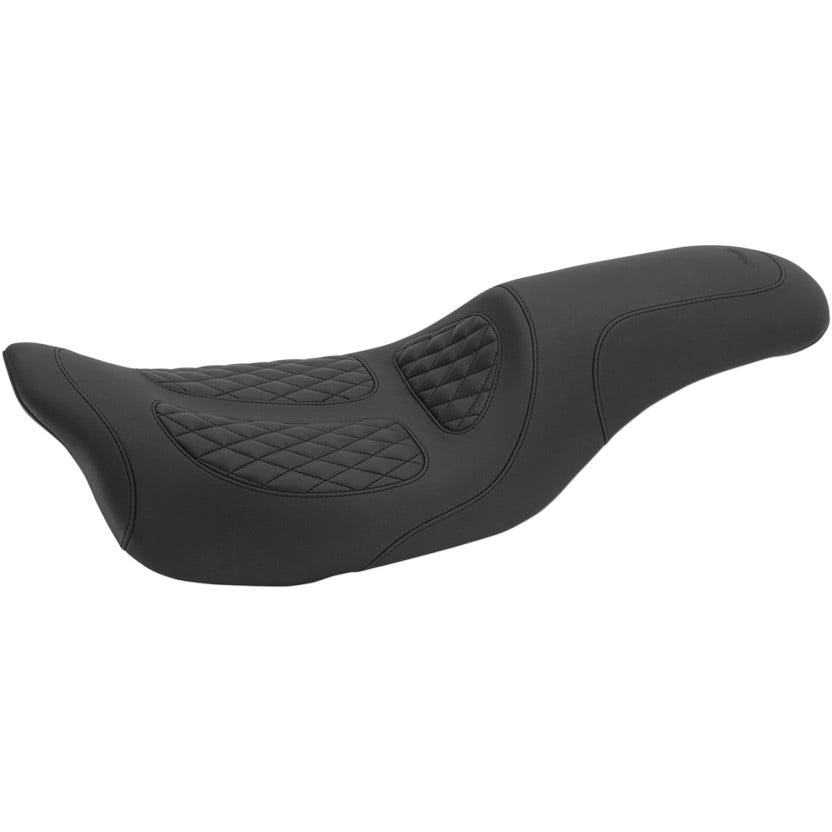 Mustang 76981 Dave Perewitz Signature Series Fastback 2 Up Seat Harley FLH 08-23