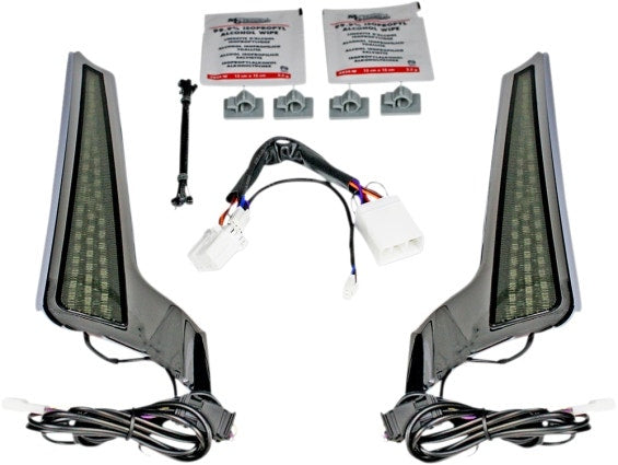 Custom Dynamics Chrome Smoke Lens LED Fender Fillerz Fascia Panel Harley 06-09