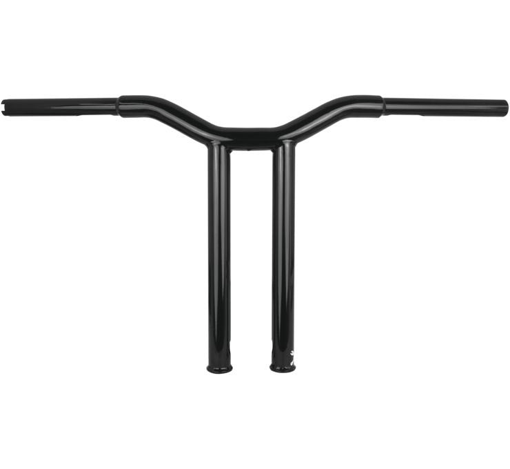 Burly Brand Gloss Black Dominator Bars Straight 14 Rise Internal Wiring B12-6073B