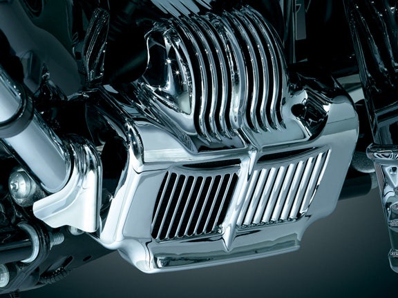 Kuryakyn Chrome Stock Oil Cooler Cover for 11-15 Touring models