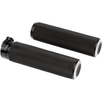 Arlen Ness Black Dual Ring 1-1/4" Grips for Harley