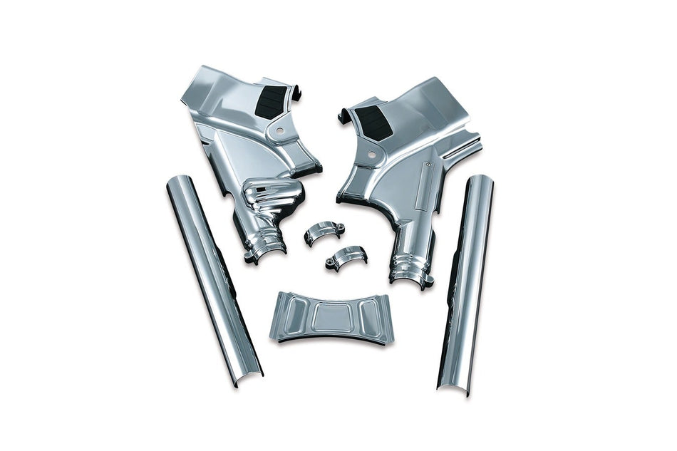 Kuryakyn Chrome Deluxe Neck Covers for '09-'13 Touring FLH/T Models