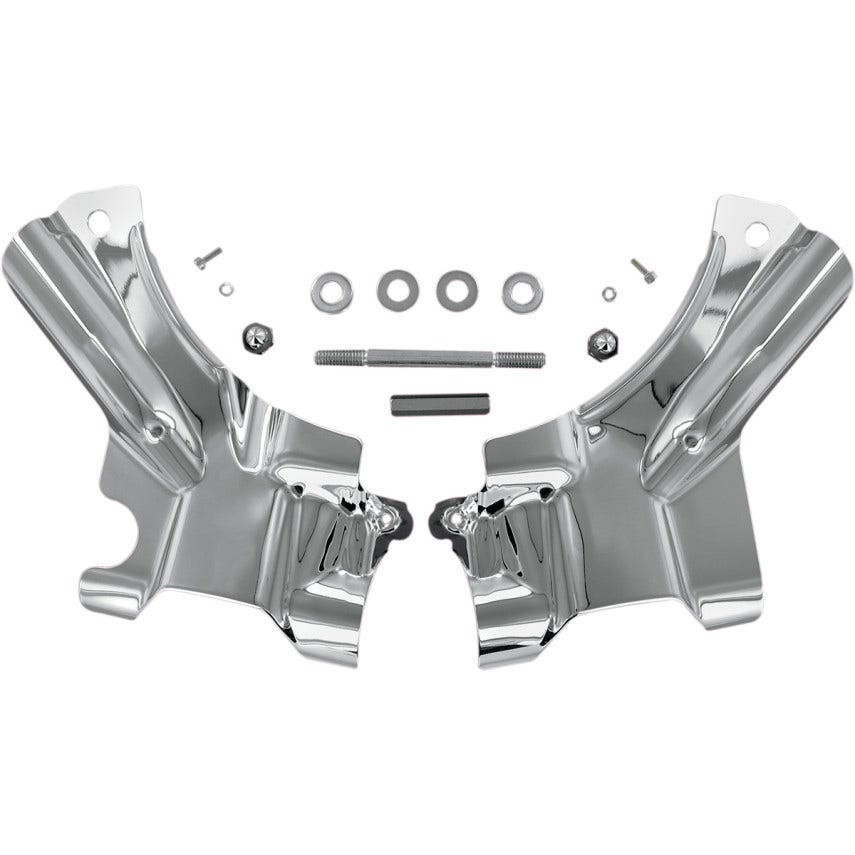 Kuryakyn Chrome Frame Neck Covers for Harley Softail Models 07-16 FLST FLS FLSTF