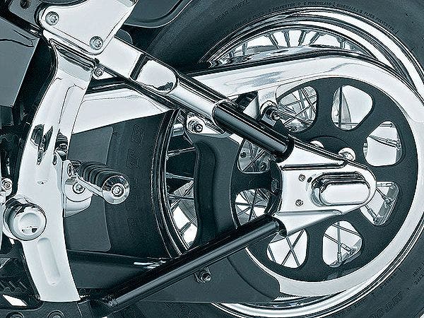 Kuryakyn Chrome Boomerang Swingarm Covers 00-07 Harley Softail FXST FLST
