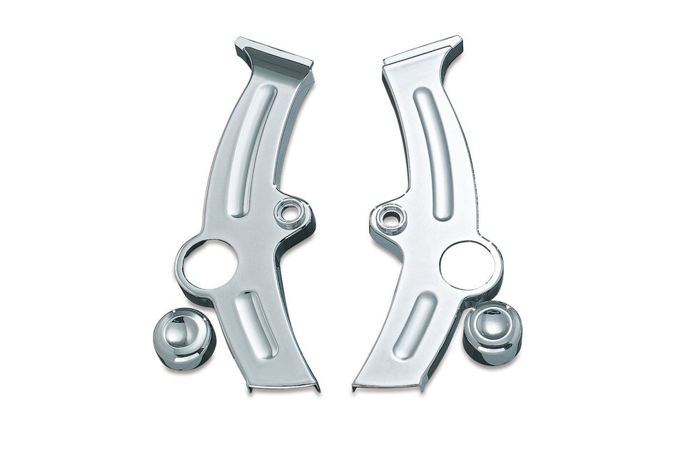 Kuryakyn Chrome Boomerang Swingarm Covers 00-07 Harley Softail FXST FLST